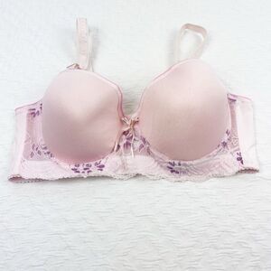 BUY 1 GET 1 FREE Chuns longline lingerie bra 36b light pink floral bridal lightl